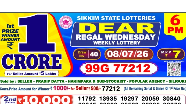 Nagaland State Today Lottery Result 6 PM 8 July 2026