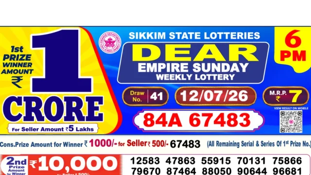 Nagaland State Today Lottery Result 6 PM 12 July 2026