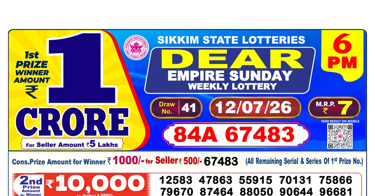 Nagaland State Today Lottery Result 6 PM 12 July 2026