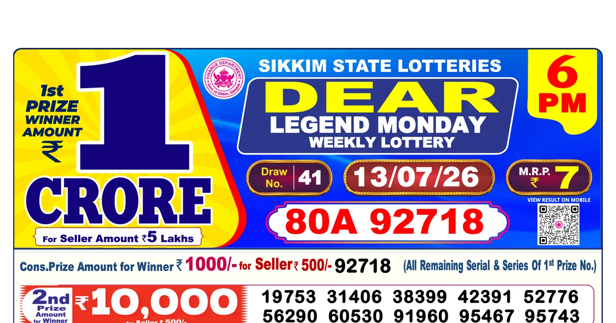 Nagaland State Today Lottery Result 6 PM 13 July 2026
