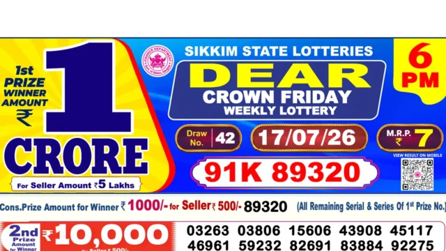 Nagaland State Today Lottery Result 6 PM 17 July 2026