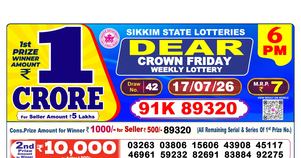 Nagaland State Today Lottery Result 6 PM 17 July 2026