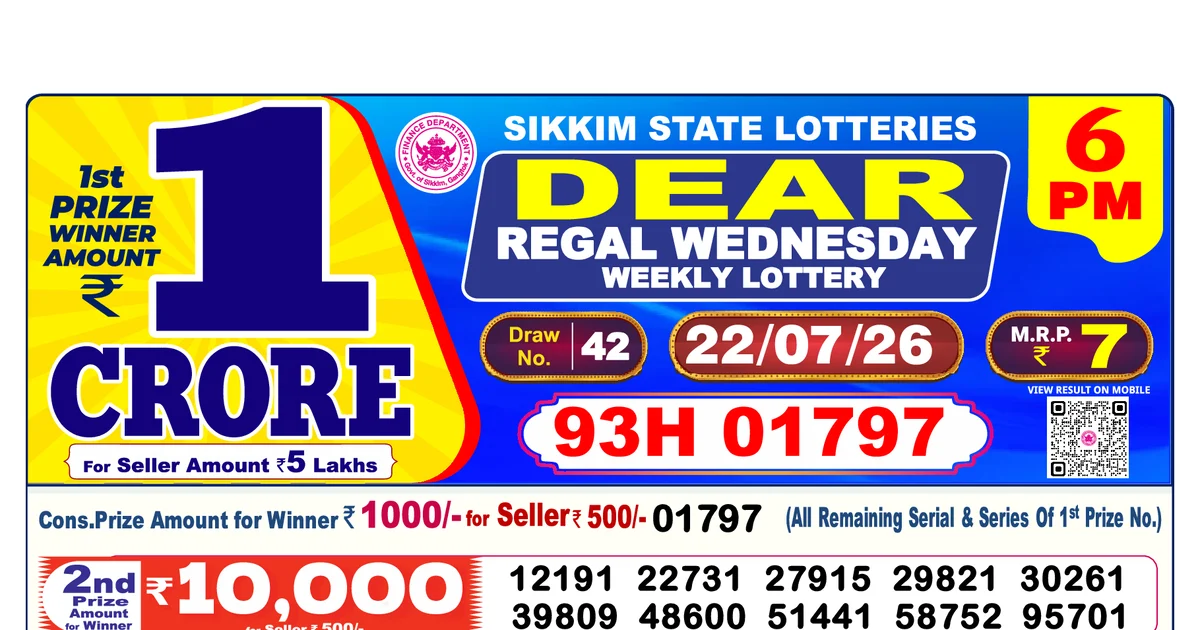 Nagaland State Today Lottery Result 6 PM 22 July 2026