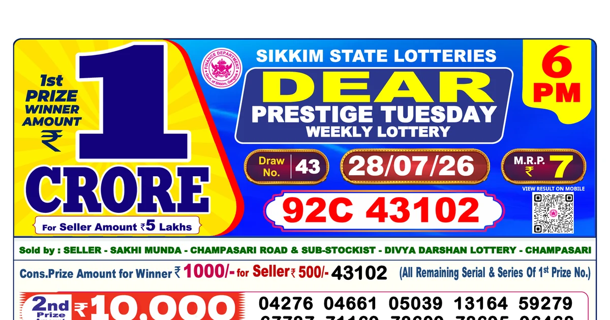 Nagaland State Today Lottery Result 6 PM 28 July 2026