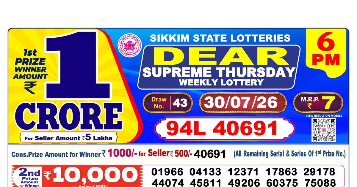 Nagaland State Today Lottery Result 6 PM 30 July 2026