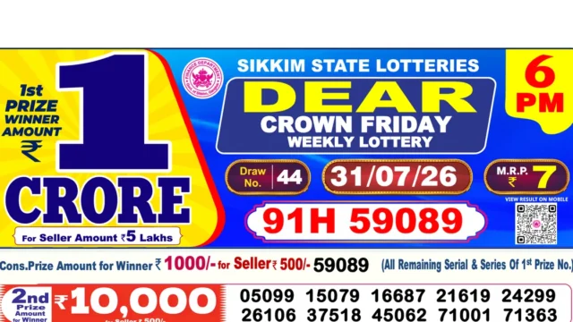 Nagaland State Today Lottery Result 6 PM 31 July 2026